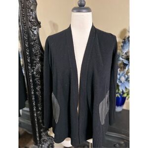 Jamison Black Long Sleeve Cashmere Cardigan Shrug Sweater Size Small